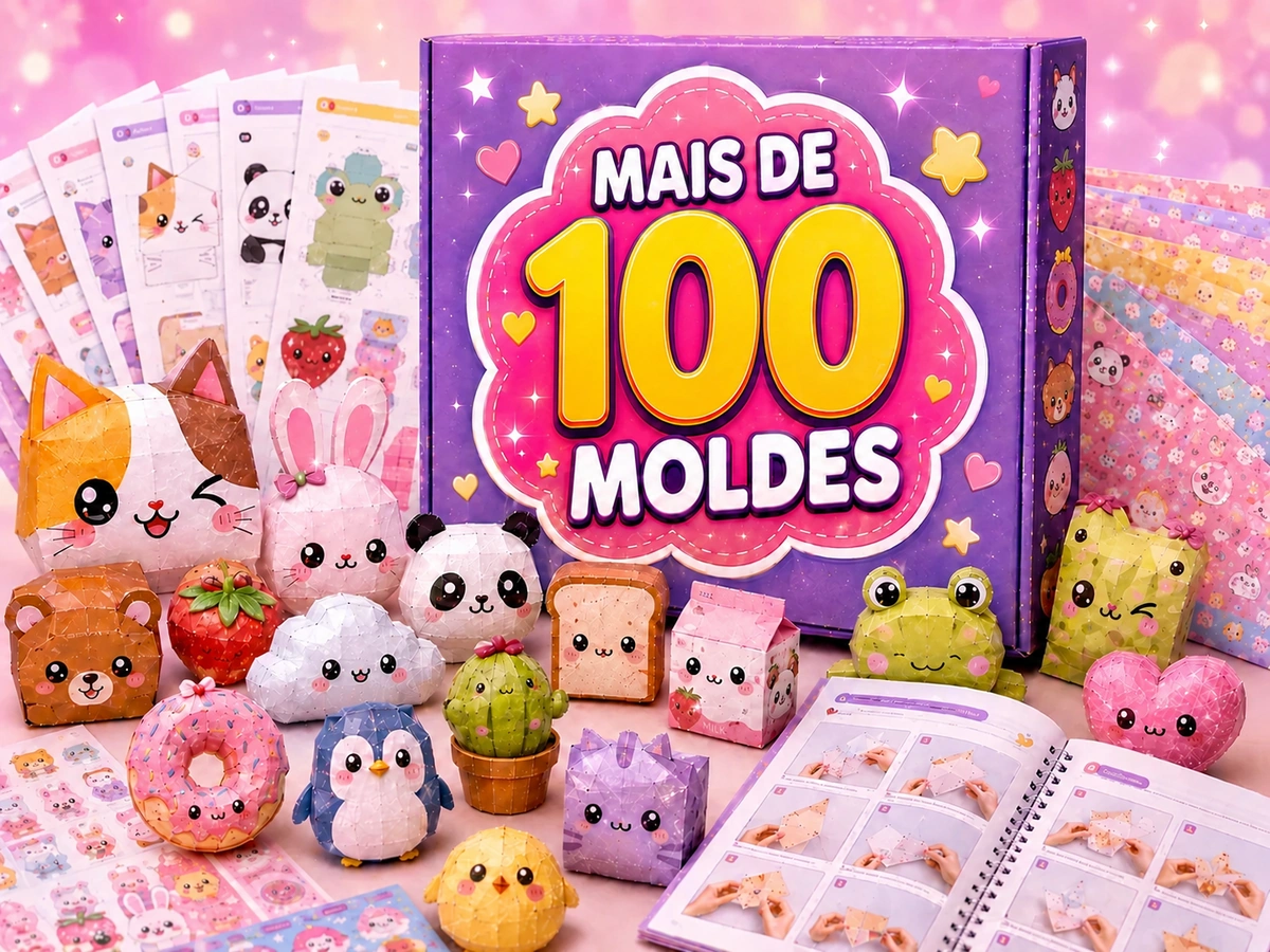 Plano Simples — 100 moldes de Fofuras de Papel