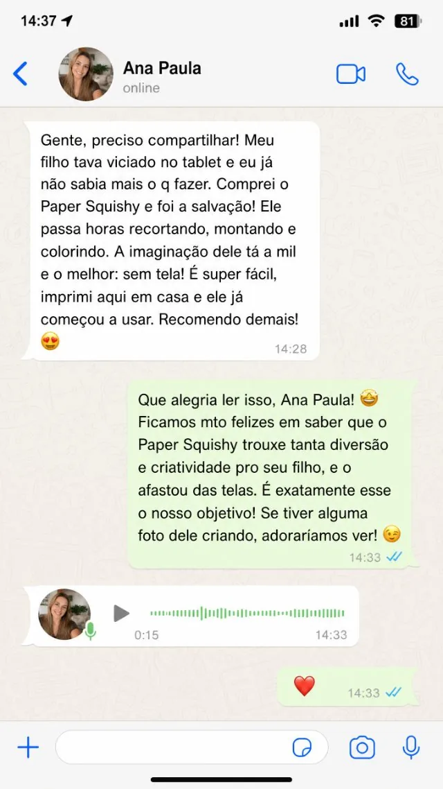 Print de conversa real no WhatsApp 1